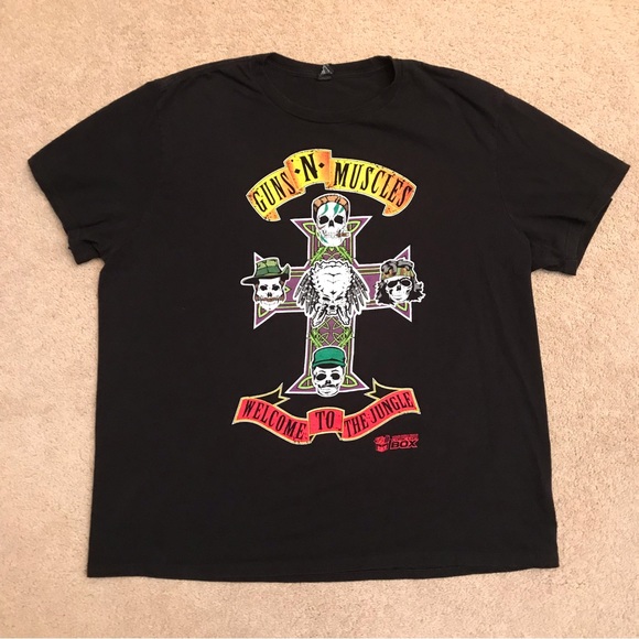 The Concert Tee Guns N Muscles Welcome To The Jungle Adult Size 2XL Guns N Roses - Picture 1 of 10